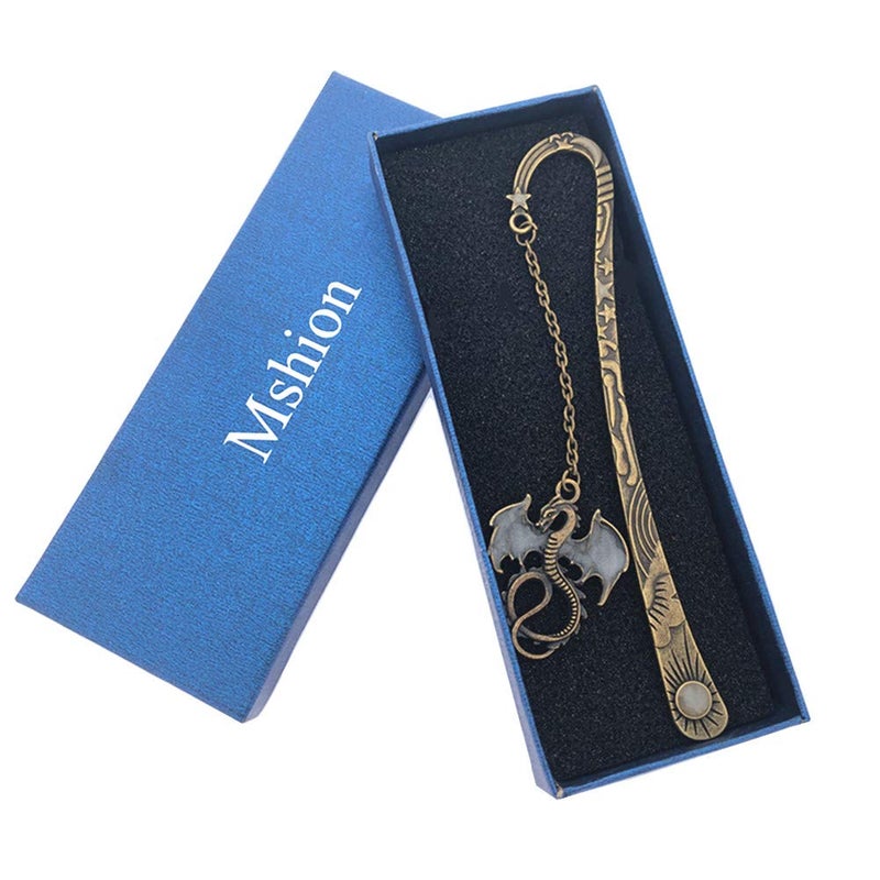 Mshion Bookmarks for Women Men,Metal Bookmark for Book Lovers, Luminous Book Marks with Gift Box fit Kids Girls Reading Lovers - Image 1